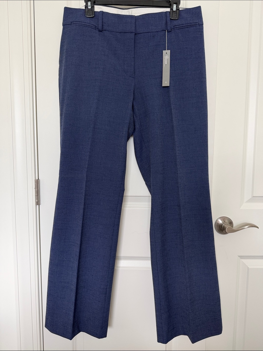 LOFT Navy Blue Wide-Leg Dress Trousers